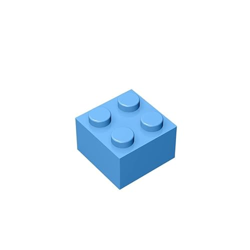 Classic Building Brick 2x2, 50 Piece Bulk Brick Block, Light Blue 2x2 Bricks, Compatible with Lego Parts and Pieces 3003(Colour: Light Blue) von TTEHGB TOY