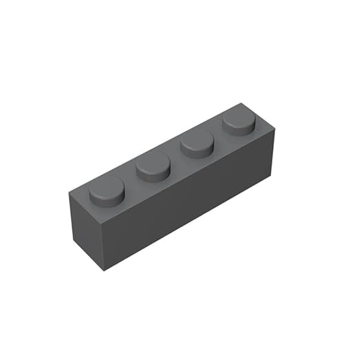 Klassische Steine 1x4, 100 Stück, kompatibel mit Lego, Farben:Dark Grey von TTEHGB TOY