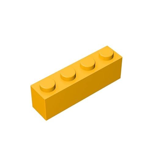 Klassische Steine 1x4, 100 Stück, kompatibel mit Lego, Farben:Deep Yellow von TTEHGB TOY