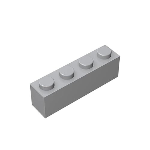 Klassische Steine 1x4, 100 Stück, kompatibel mit Lego, Farben:Light Gray von TTEHGB TOY