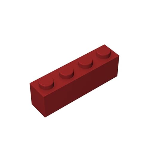 Klassische Steine 1x4, 100 Stück, kompatibel mit Lego, Farben:Persimmon Red von TTEHGB TOY