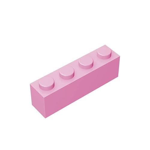 Klassische Steine 1x4, 100 Stück, kompatibel mit Lego, Farben:Pink von TTEHGB TOY