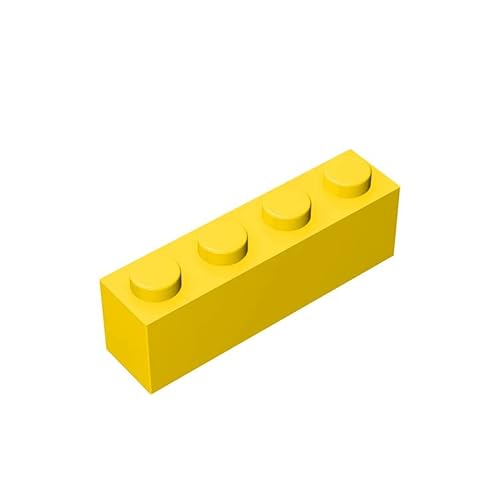 Klassische Steine 1x4, 100 Stück, kompatibel mit Lego, Farben:Yellow von TTEHGB TOY