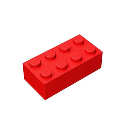 TTEHGB TOY Klassischer Bulk Brick Block 2x4, 200 Teiliger Baustein in Leuchtendem Rot, Kompatibel mit Teilen 3001, Kreatives Spielset – Kompatibel mit Großen Marken von TTEHGB TOY