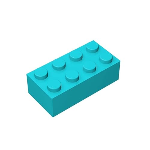 TTEHGB TOY Klassischer Bulk Brick Block 2x4, 100 Teiliger Baustein Smaragdgrün, Kompatibel mit Teilen 3001, Kreatives Spielset – Kompatibel mit Großen Marken von TTEHGB TOY