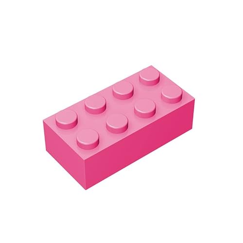 TTEHGB TOY Klassischer Bulk Brick Block 2x4, 200 Teiliger Baustein Pfirsichrot, Kompatibel mit Teilen 3001, Kreatives Spielset – Kompatibel mit Großen Marken von TTEHGB TOY