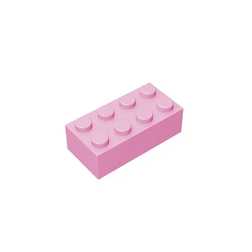 TTEHGB TOY Klassischer Bulk Brick Block 2x4, 500 Stück Baustein Rosa, Kompatibel mit Teilen 3001, Kreative Spielset – Kompatibel mit Großen Marken Farben: Rosa von TTEHGB TOY