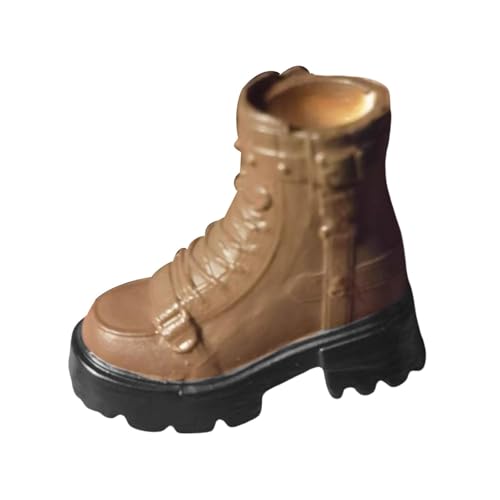 TTETTZ 1/12 Skala Miniaturstiefel für Weibliche Figuren, Cosplay Zubehör für Puppen, Khaki von TTETTZ