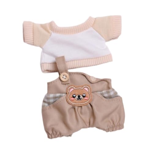 TTETTZ 15 cm Plüschpuppenkleidung, Puppenzubehör, Kostüme für Ankleidepuppen, Requisiten, Khaki von TTETTZ