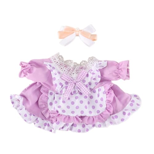 TTETTZ 38 cm Puppenkleid, Mädchen, Sommermode, Haar-Accessoire, Puppenzubehör für Kinder Ab 5 Jahren, LILA von TTETTZ