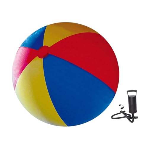 TTETTZ Aufblasbarer Strandball Interaktiver Spielzeug PVC Sommerspiele Outdoor -Aktivität Event Party Schwimmbadball mit Handpumpe, Durchmesser 150 cm TTETTZ Aufblasbarer Strandball Interaktiver Spielzeug PVC Sommerspiele Outdoor -Aktivität Event Party Schwimmbadball mit Handpumpe, Durchmesser 150 cm von TTETTZ