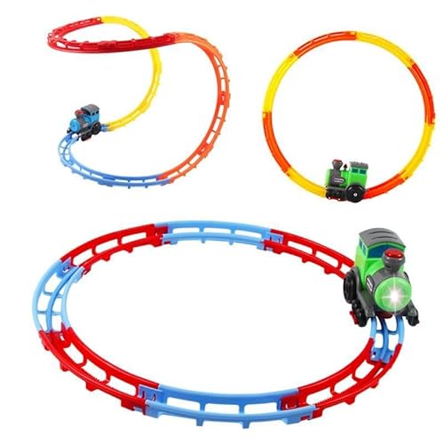 TTETTZ Eisenbahn Spielset für Kinder, Rollende Eisenbahnwaggons, Rollende Gleiszüge von TTETTZ