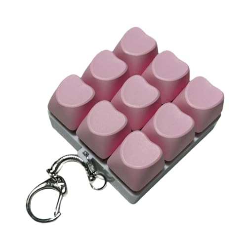 TTETTZ Keyboard Schlüsselanhänger Mechanische Fidget Klicker Finger Spielzeug Sensorisch PVC Material Tragbar Leicht für Geschenk Büro Zuhause, Rosa TTETTZ Keyboard Schlüsselanhänger Mechanische Fidget Klicker Finger Spielzeug Sensorisch PVC Material Tragbar Leicht für Geschenk Büro Zuhause, Rosa von TTETTZ
