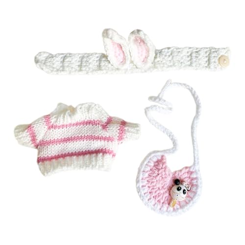 TTETTZ Kostüme für Puppenmädchen, weiche Kleidung, abnehmbare Anhänger, Puppen-Outfits für 15 cm, Rosa von TTETTZ