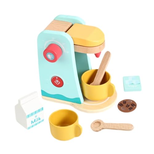 TTETTZ Miniatur Küchenspielzeug Set Aus Holz mit Realistischen Funktionen Zur Frühförderung Und Rollenspiel für Kinder Ab 3 Jahren, Kaffeemaschine TTETTZ Miniatur Küchenspielzeug Set Aus Holz mit Realistischen Funktionen Zur Frühförderung Und Rollenspiel für Kinder Ab 3 Jahren, Kaffeemaschine von TTETTZ