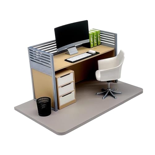 TTETTZ Puppenhaus Dekoration Büro Möbel Miniatur Computer Schreibtisch Modell 1: 12 Ornamente, Set C TTETTZ Puppenhaus Dekoration Büro Möbel Miniatur Computer Schreibtisch Modell 1: 12 Ornamente, Set C von TTETTZ