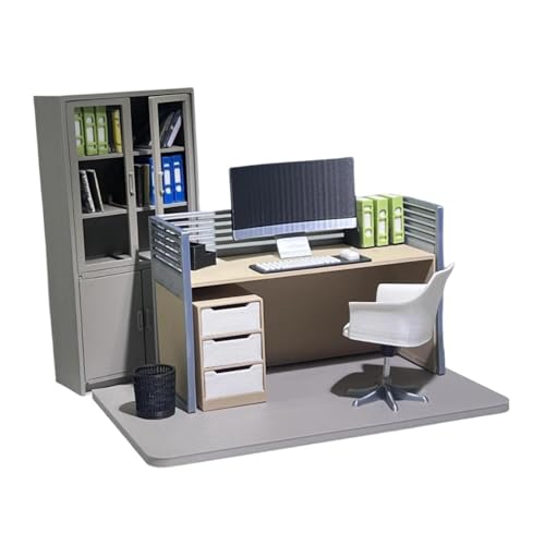 TTETTZ Puppenhaus Dekoration Büro Möbel Miniatur Computer Schreibtisch Modell 1: 12 Ornamente, Set D TTETTZ Puppenhaus Dekoration Büro Möbel Miniatur Computer Schreibtisch Modell 1: 12 Ornamente, Set D von TTETTZ