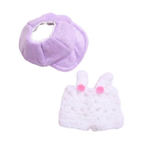 TTETTZ Puppenkleidung für Rollenspiele, Puppen-Outfit, Mini-DIY-Kostüme für 6,69-Zoll-Puppen, Weißer Kleiderhut von TTETTZ