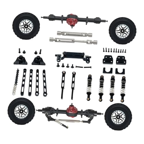 TTETTZ RC Auto Reifen Front Hinterachse DIY Kit Metall Zubehör Ersatzteile Set für Bessere Leistung für Modellbau Und Hobbyfahrer, Schwarz TTETTZ RC Auto Reifen Front Hinterachse DIY Kit Metall Zubehör Ersatzteile Set für Bessere Leistung für Modellbau Und Hobbyfahrer, Schwarz von TTETTZ