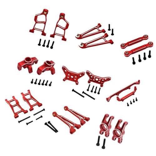 TTETTZ Rc-Auto-modifikationsset Metall-kit Aluminium Leichtbau Hochleistung Passend für 1/14 Fernlenkauto Geländefahrt, Rot TTETTZ Rc-Auto-modifikationsset Metall-kit Aluminium Leichtbau Hochleistung Passend für 1/14 Fernlenkauto Geländefahrt, Rot von TTETTZ
