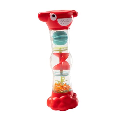 TTETTZ Regenmacher Regengeräusch Röhre Perlenrassel Stundenglas mit Multifunktionalem Design Visuelle Und Auditive Anregt Als Pädagogisches Spielze, Rot TTETTZ Regenmacher Regengeräusch Röhre Perlenrassel Stundenglas mit Multifunktionalem Design Visuelle Und Auditive Anregt Als Pädagogisches Spielze, Rot von TTETTZ