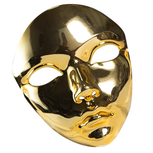 TTTLLNN Metallic-Farbe, Halloween-Party, Vollgesichtsmaskerade für Damen und Herren, Maskerade, Halloween, Cosplay von TTTLLNN