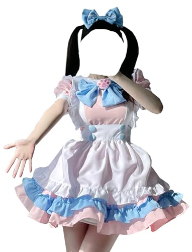 TTYAO REII Hausmädchen-Outfit für Damen, Kawaii-Kostüm, Cosplay-Kostüm, Lolita-Schürze, Kostümparty von TTYAO REII