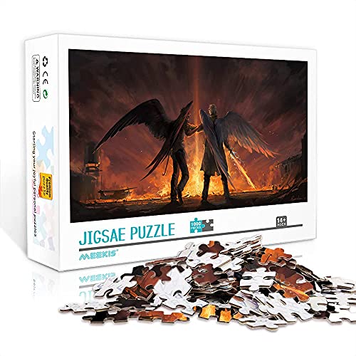 TTbaoz Mini 1000 Teile Puzzle für Erwachsene Gute Omen (hohe Schwierigkeit) Lernspiele Geschenk für Zuhause Wanddekoration 38x26cm von TTbaoz