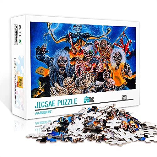 TTbaoz Puzzles für Erwachsene 1000 Iron Maiden Puzzle Lernspiele Buntes herausforderndes Puzzlespiel Pädagogisches 38X26cm von TTbaoz