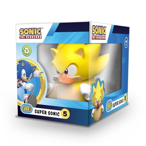 TUBBZ Box-Ausgabe Super Sonic Sammler-Vinyl-Gummiente Figur - Offizielles Sonic Der Hedgehog Merchandise - Fernsehen, Filme & Videospiele von TUBBZ