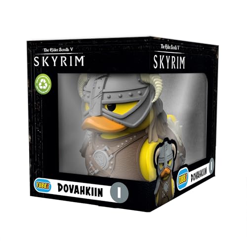 TUBBZ Sonderausgabe Dovahkiin Sammelbare Vinyl-Gummiente Figur - Offizielles Skyrim Merchandise - Fantasy-Videospiele von TUBBZ