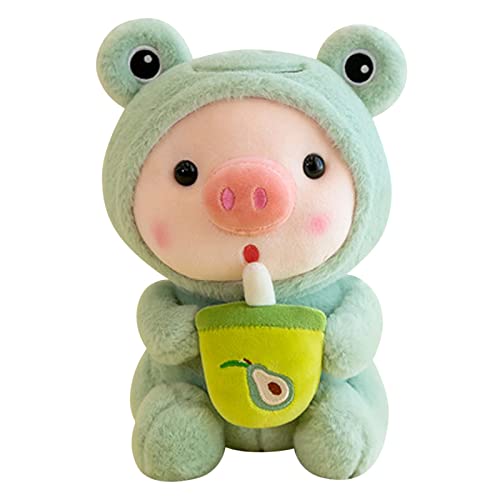 Kawaii Tea Bubble Pig Hase Frosch Tiger Tier süße Flasche Milch Tee Tasse Puppe Geburtstagsgeschenk Kuschelweich von TUDUZ