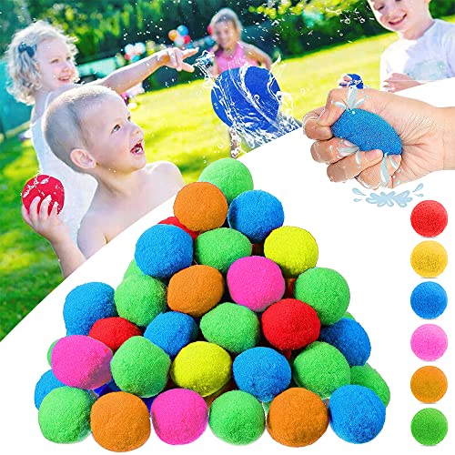 30 Stück Splash Wasserbälle,Wasserbälle Wiederverwendbar, Wasserbomben Set,Wasserbomben Plüschbälle,Wasserbomben Bälle,Wasserbomben Wiederverwendbar,Water Splash Balls,Reusable Water Bombs von TUIBEIDAMAI