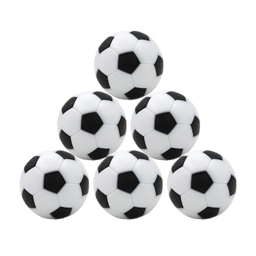 TUKNN Tischfußball Kickerbälle, Tischfussball Bälle, Tischfußball Kugeln Mini Ball, Kicker Bälle aus ABS Hart und Schnell, Mini Tischfussball Ersatzbälle, Ersatzbälle Tischkicker, 32mm, 6 Stück von TUKNN