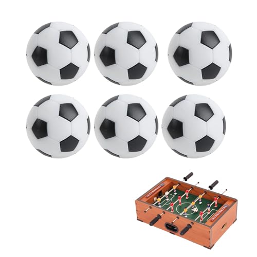 Tischfußball Kickerbälle, Tischfussball Bälle, Tischfußball Kugeln Mini Ball, Kicker Bälle aus ABS Hart und Schnell, Mini Tischfussball Ersatzbälle, Ersatzbälle Tischkicker, 32mm, 6 Stück von TUKNN