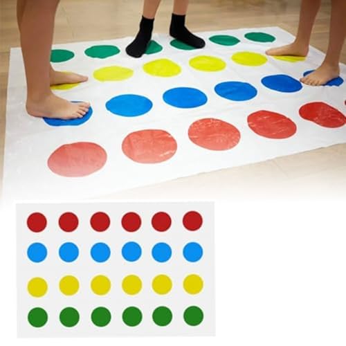 TUKNN Twister Spiel für Kinder & Erwachsen, Twisting Spielmatte, Twisting Spiele Balance Floor Spiel AB 6 Jahre, Twisting Game für Kinder Erwachsene, Balance Floor Spiel Pad Twisting Spiel, von TUKNN