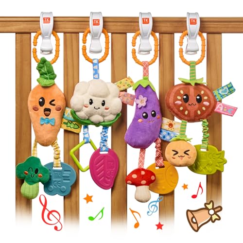 TUMAMA KIDS 4 - Pack Hängende Baby Rassel Spielzeug, Kinderwagen Spielzeug für 0 3 6 9 12 Monate Babies, Baby Geschenk für Jungen und Mädchen TUMAMA KIDS 4 - Pack Hängende Baby Rassel Spielzeug, Kinderwagen Spielzeug für 0 3 6 9 12 Monate Babies, Baby Geschenk für Jungen und Mädchen von TUMAMA KIDS