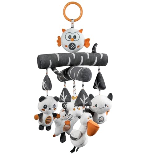 TUMAMA Baby Kinderwagen Spielzeug ab 0 2 3 4 6 8 9 12 Monate, Kontrast Schwarz Weiss Spielbogen Anhänger Greifspielzeug Babyspielzeug mit Klang, Plüsch Tier Hängespielzeug Mädchen Jungen Geschenk TUMAMA Baby Kinderwagen Spielzeug ab 0 2 3 4 6 8 9 12 Monate, Kontrast Schwarz Weiss Spielbogen Anhänger Greifspielzeug Babyspielzeug mit Klang, Plüsch Tier Hängespielzeug Mädchen Jungen Geschenk von TUMAMA KIDS