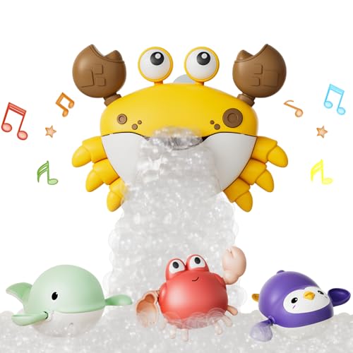 TUMAMA Badespielzeug Baby ab 3 4 5 6 Jahr, Badewannenspielzeug Krabbe Seifenblasen Maschine Mit Musik, Schaummaschine Badewanne Spielzeug Crab Bubble Maker Toy, Schaum Babybadewanne Water Bath Toys TUMAMA Badespielzeug Baby ab 3 4 5 6 Jahr, Badewannenspielzeug Krabbe Seifenblasen Maschine Mit Musik, Schaummaschine Badewanne Spielzeug Crab Bubble Maker Toy, Schaum Babybadewanne Water Bath Toys von TUMAMA KIDS