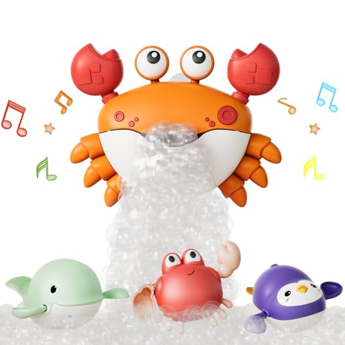 TUMAMA Badespielzeug Baby ab 3 4 5 6 Jahr Mit Musik, Badewannenspielzeug Baby Krabbe Schaummaschine, Seifenblasen Maschine Badewanne Spielzeug Crab Bubble Maker Toy, Babybadewanne Water Bath Toys TUMAMA Badespielzeug Baby ab 3 4 5 6 Jahr Mit Musik, Badewannenspielzeug Baby Krabbe Schaummaschine, Seifenblasen Maschine Badewanne Spielzeug Crab Bubble Maker Toy, Babybadewanne Water Bath Toys von TUMAMA KIDS