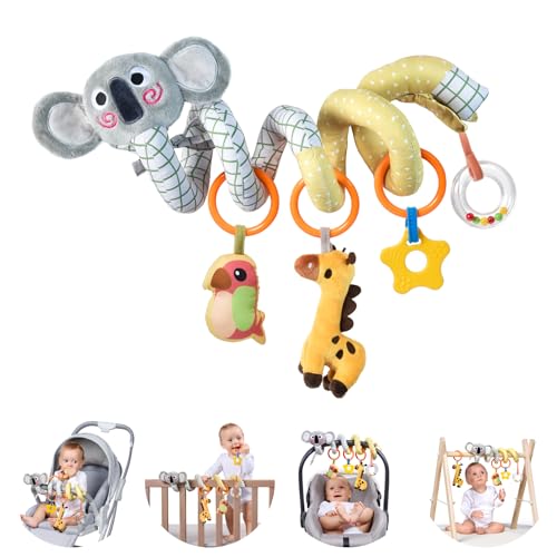 TUMAMA Kinderwagen Spielzeug, Activity Spirale Spielzeug (mit Musik) für den Kinderbett，Autositz, Plüsch Kinderwagenkette für Babys 0–6 Monate von TUMAMA KIDS