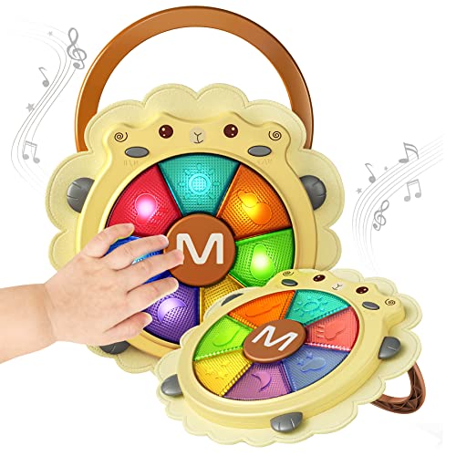 tumama Musikalisches Baby Musikalische Trommel Spielzeug Set, Ton und Licht, Musikinstrumente Spiel, Spielzeug für sensorische Aktivitäten Lernspielzeug für Jungen Mädchen Kleinkind von TUMAMA KIDS