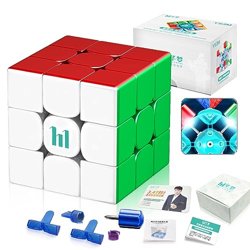 TUNJILOOL Moyu YS3M 2023 Ball-Core Huameng 3x3 Magnetic Speed Cube, moyu YS3 M MagLev Ball Core Professional 3x3 Stickerless Cubo, Flagship Version of YS3M Series (YS3M MagLev+Ball-Core Version) von TUNJILOOL