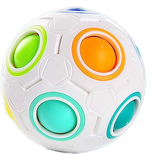 TUNJILOOL Magic Regenbogen Ball Zauberbälle 12 Kugeln - Groß Geschicklichkeitsspiel für Kinder und Erwachsene Spannendes Knobelspiel für Kinder Gastgeschenk ab 6 Jahren(12 Kugeln) von TUNJILOOL