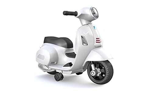 Turbo Challenge - Vespa Gts - Elektrischer Transporter - 119150 - Roller - Weiß - Fahrbereit - Max. 25 kg - Kunststoff - Wiederaufladbare Batterien - Ab 24 Monaten von TURBO CHALLENGE