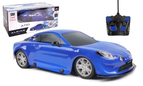 Turbo Challenge - Alpine A110 - Alpine - 099219 - Ferngesteuertes Auto - Blau - 1/24 - Batterien Nicht enthalten - Kunststoff - Kinderspielzeug - Geschenk - Ab 6 Jahren von TURBO CHALLENGE