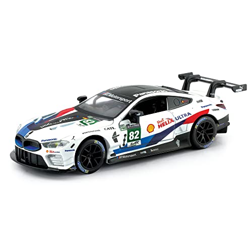 Turbo Challenge - BMW M8 GTE 24H VON LE Mans - Druckguss - 029077-1/32 - Reibungsauto - Weiß - Metall - Kinderspielzeug - Geschenk - Miniatur - Ab 4 Jahren von TURBO CHALLENGE