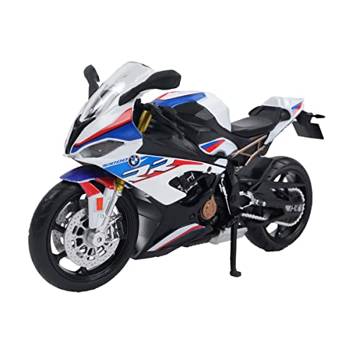 TURBO CHALLENGE - BMW S1000RR Motorrad - Druckguss - 029921-1/12 - Freilauf-Fahrzeug - Weiß - Metall - Kinder Spielzeug - Geschenk - Miniatur - Ab 3 Jahren von TURBO CHALLENGE