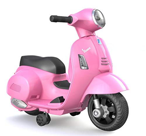 TURBO CHALLENGE - Vespa Gts - Elektrischer Transporter - 119153 - Roller - Rosa - Fahrbereit - Max. 25 kg - Kunststoff - Wiederaufladbare Batterien - Ab 24 Monaten von TURBO CHALLENGE