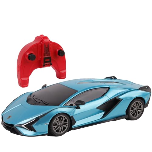 TURBO CHALLENGE - Lamborghini Sian - RC Prestige - 1/24-094433 - Ferngesteuertes Auto - Blau - Batterien Nicht enthalten - Kunststoff - Kinderspielzeug - Geschenk - Ab 6 Jahren von TURBO CHALLENGE